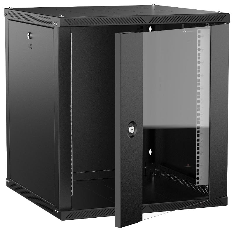 ITK LINEA W Шкаф 12U 600х600мм дверь стекло черный 2.0| LWR5-12U66-GF-2| ITK — ITK