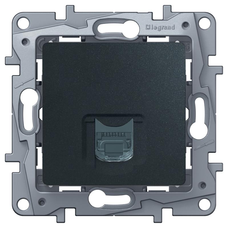 Etika Антрацит Розетка компьютерная RJ45 6 кат. UTP — миниатюра 2