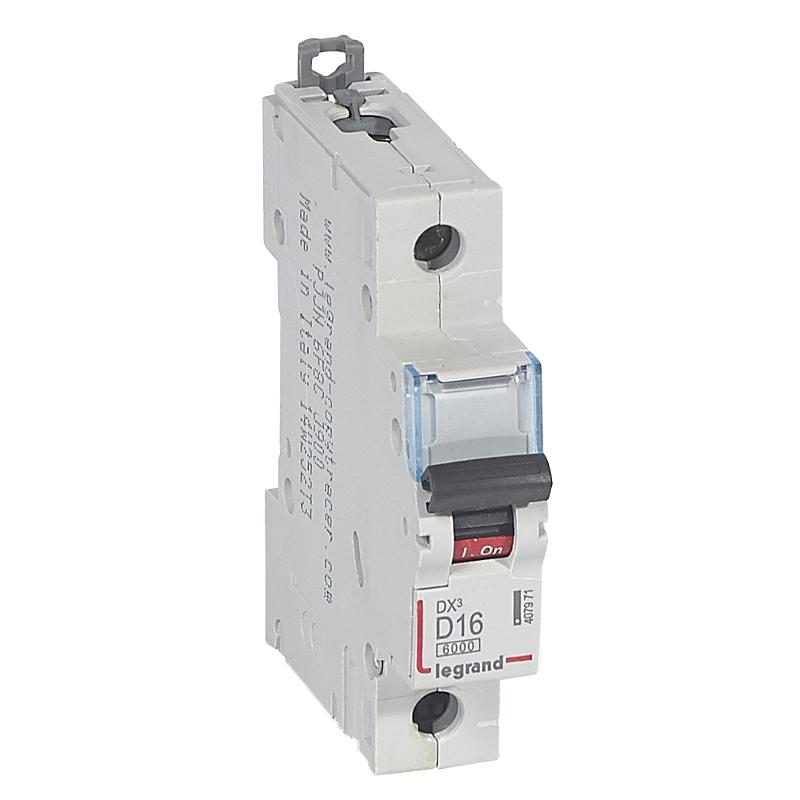 Выключатель автоматический  однополюсный DX3 6000 16А D 10кА | 407971 | Legrand — Legrand