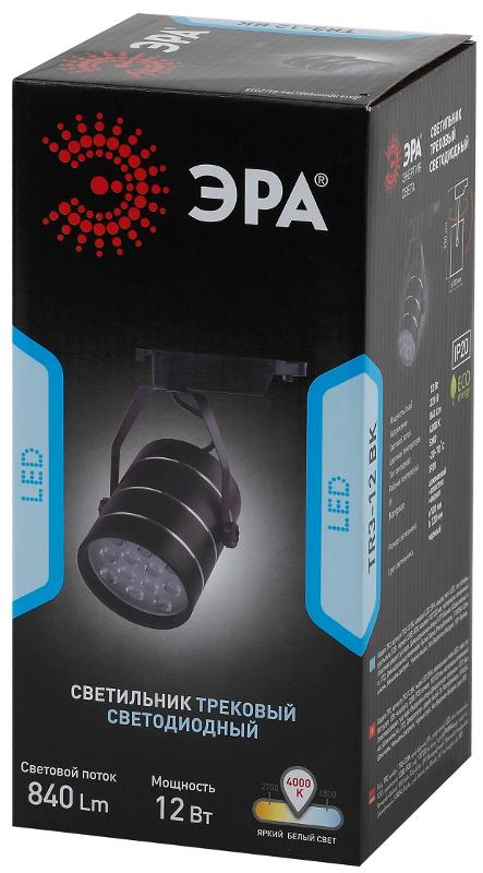 Светильник светодиодный трековый TR3 - 12 BK 12Вт черный SMD | Б0032110 | ЭРА — миниатюра 2
