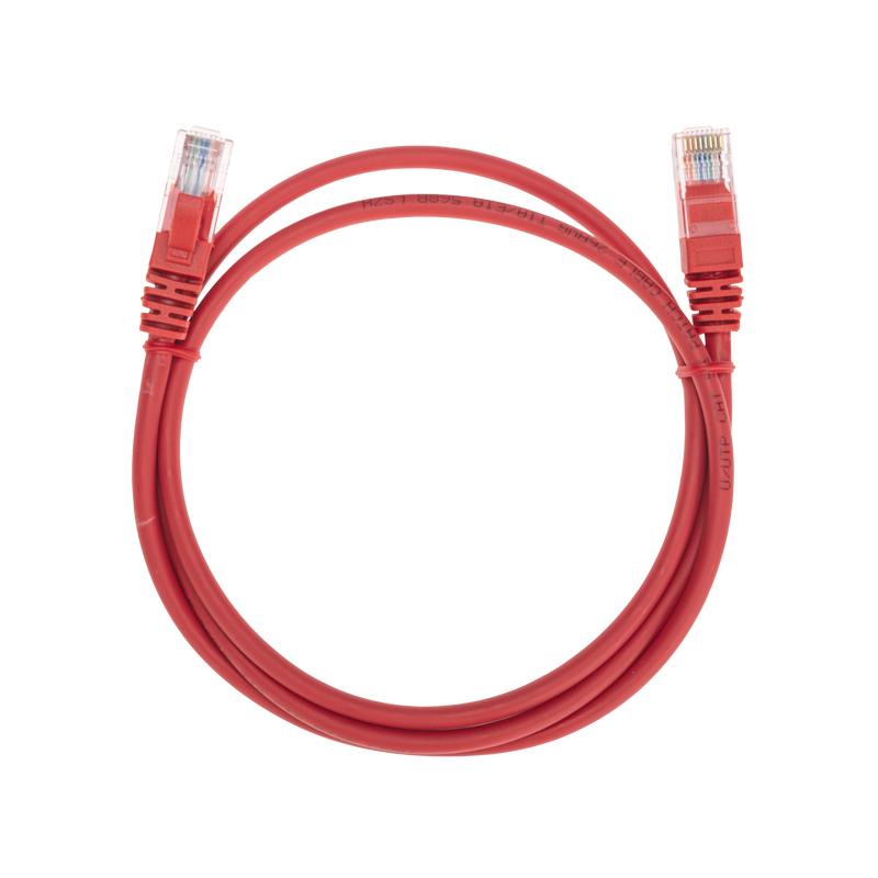 Патч-корд U/UTP, CAT 5e, RJ45-RJ45, 26AWG, LSZH, красный, 1м REXANT | 02-0103-1 | REXANT — фото 1 | Sento