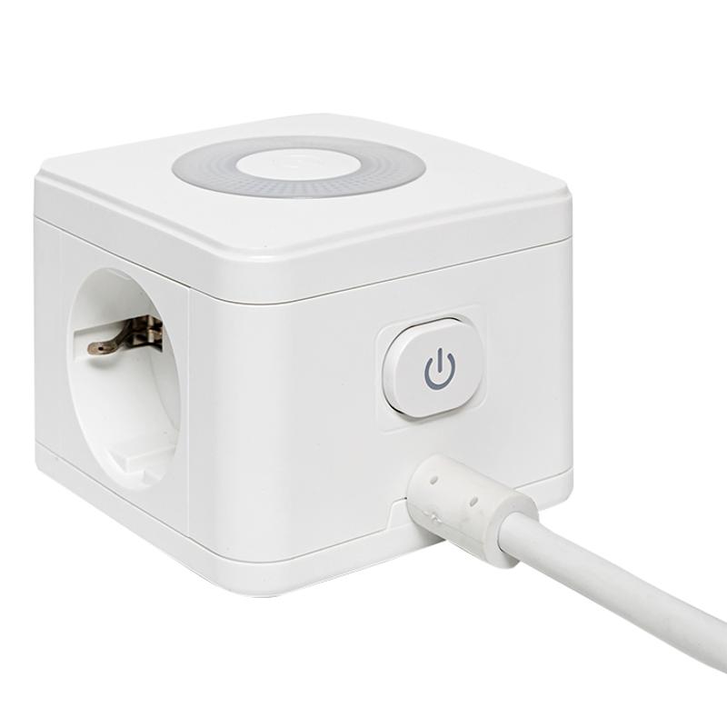 Удлинитель "Куб" 2 гнезда 2USB 2,4А+Type C + Ночник 1,3 метра 1мм2 | UBA-CUB-2-TC | EKF — миниатюра 7