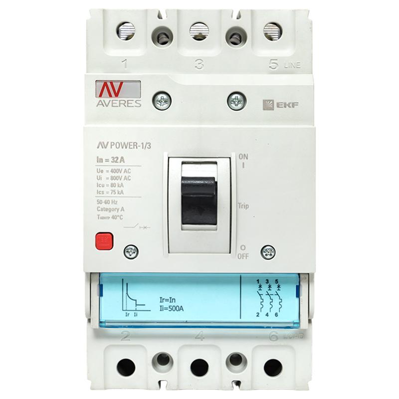 Выключатель автоматический AV POWER-1/3  32А 80kA TR AVERES | mccb-13-32H-TR-av | EKF — миниатюра 2
