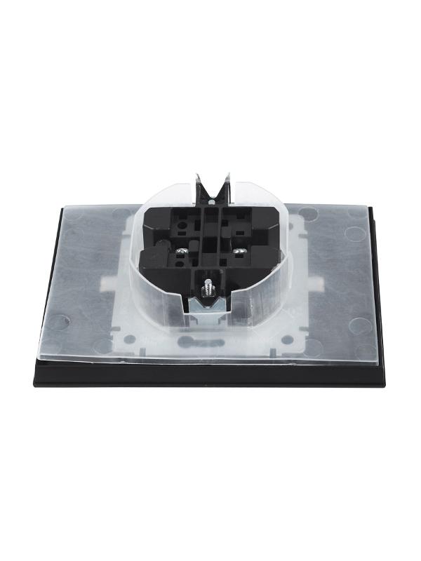 BRITE Розетка 2-ая с крышкой 16А в сб IP44 РСбш12-3-44-БрЧ черный | BR-R26-16-44-K02-F | IEK — миниатюра 7