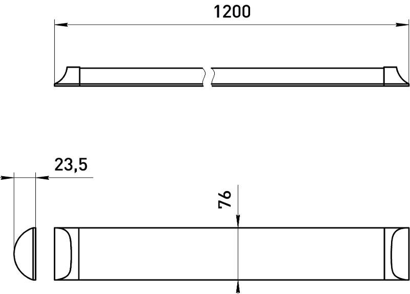 Светильник светодиодный линейный ДПО SPO-5-40-6K-M 36Вт 6500К 1200х75х25 IP40 матовый сталь белый | Б0032480 | ЭРА — миниатюра 5