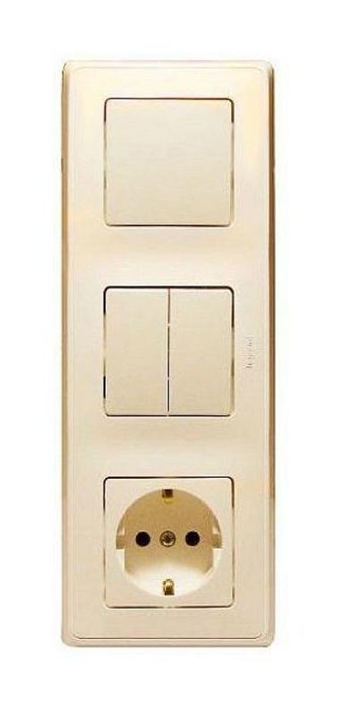 3-постовой моноблок - Cariva - 250 В~ - слоновая кость | 773744 | Legrand — Legrand