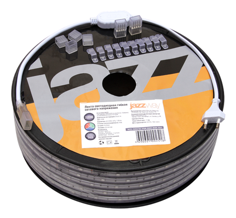 Лента светодиодная LED MVS-5050/30 7,2Вт 220В RGB IP68 50м | 1002518 | Jazzway — миниатюра 1