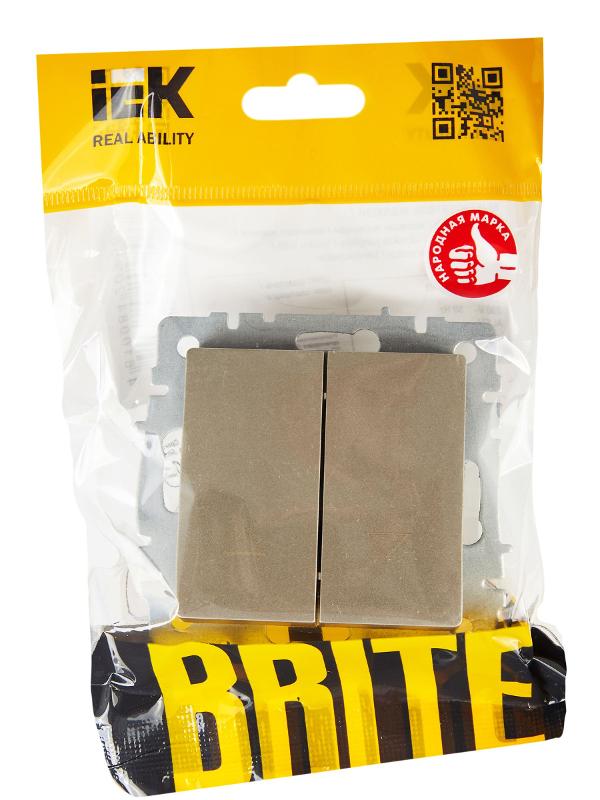 BRITE Выключатель жалюзи 10А ВС10-1-5-БрШ шампань  | BR-V15-0-10-K37 | IEK — миниатюра 6