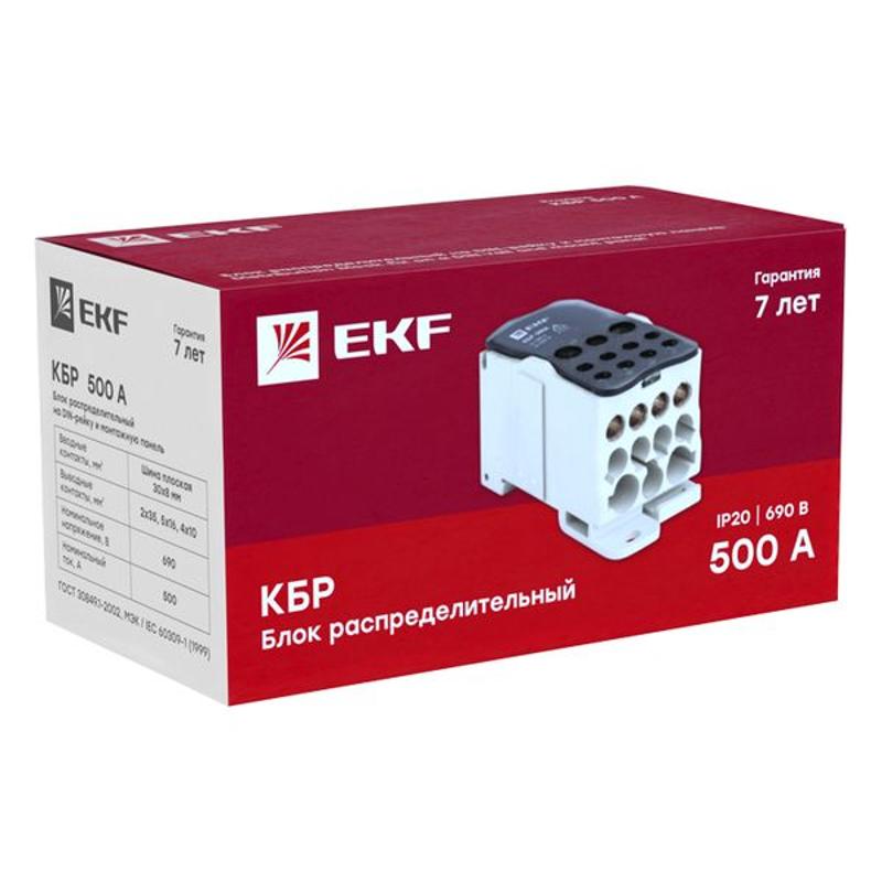 Блок распределительный (КБР) на DIN-рейку и монтажную панель 500A EKF PROxima | plc-kbr500 | EKF — миниатюра 17