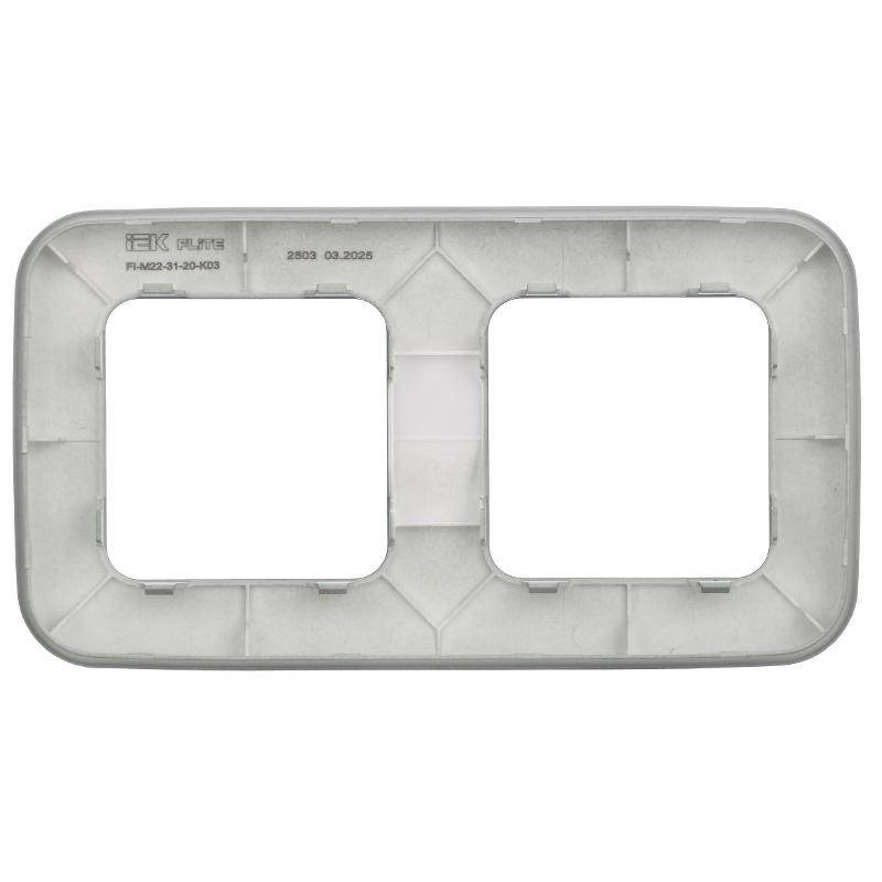FLITE Artistic Рамка 2-ая РУ-2-А-ФлС серый | FI-M22-31-20-K03 | IEK — миниатюра 3