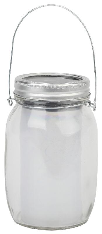 Cветильник садовый декоративный SL-GL14-JAR-2 на солнечной батарее, стекло, металл, прозрачный, 13,5 см | Б0032579 | ЭРА — миниатюра 1