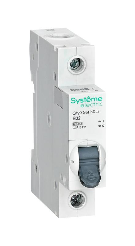 Выключатель автоматический однополюсный 32A B 6kA City9 | C9F16132 |Systeme Electric — Systeme Electric