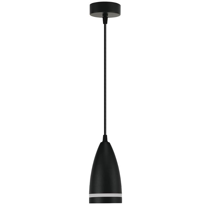 Светильник потолочный на подвесе GX53 15W 230V, черный D85*H160 HL3648 | 48092 | FERON — Feron