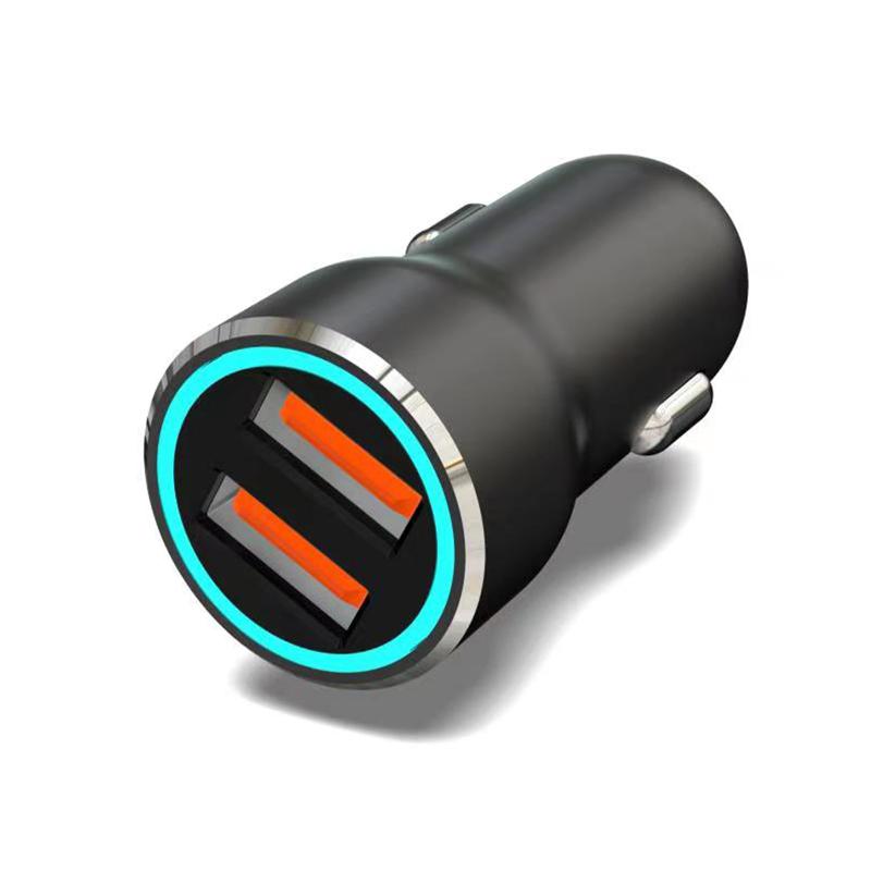 Автомобильное зарядное устройство c двумя портами (USB-A + USB-A) c LED-подсветкой, 12Вт | 18-2242-5 | REXANT — фото 1 | Sento