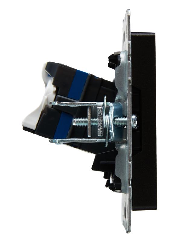 BRITE Розетка компьютерная RJ45 кат.6 РК11-БрЧ черный | BR-K10-2-K02 | IEK — миниатюра 3