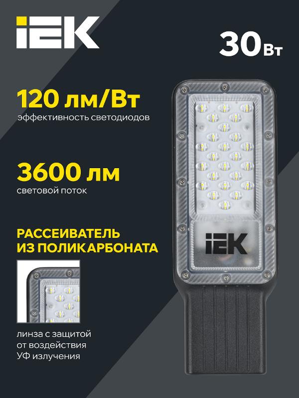 Светильник светодиодный консольный ДКУ 1011-30Ш 5000К IP65 | LT-DKU1-1011-030-50-K03 | IEK — миниатюра 3