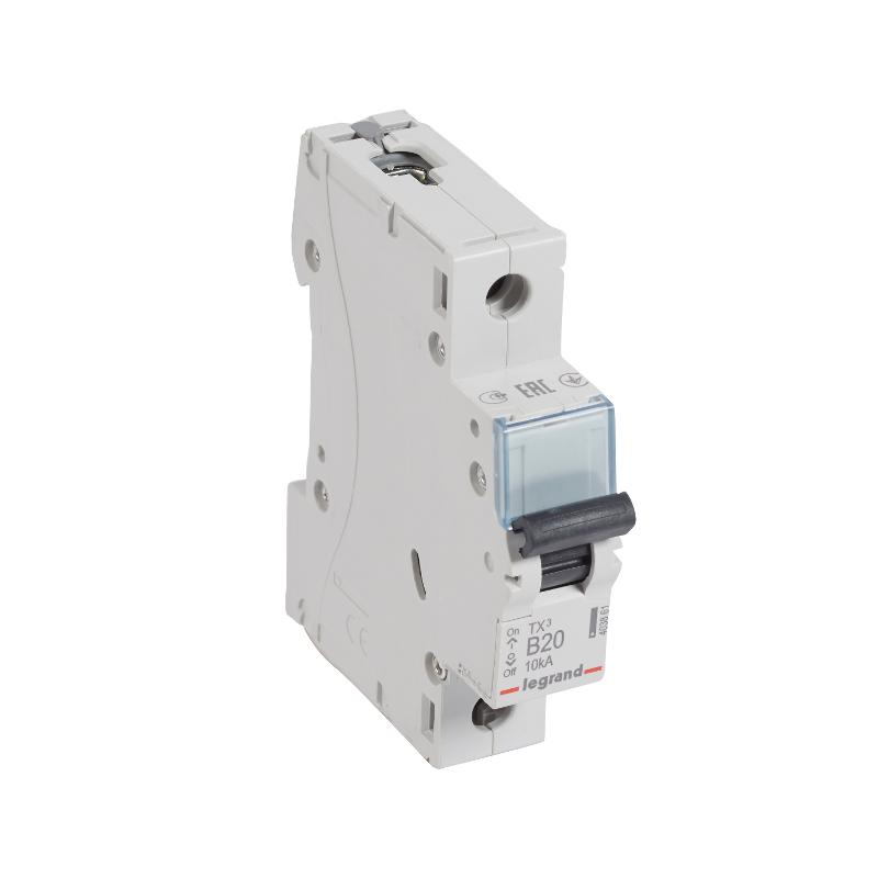 Выключатель автоматический  однополюсный TX3 6000 20А B 10кА | 403861 | Legrand — Legrand