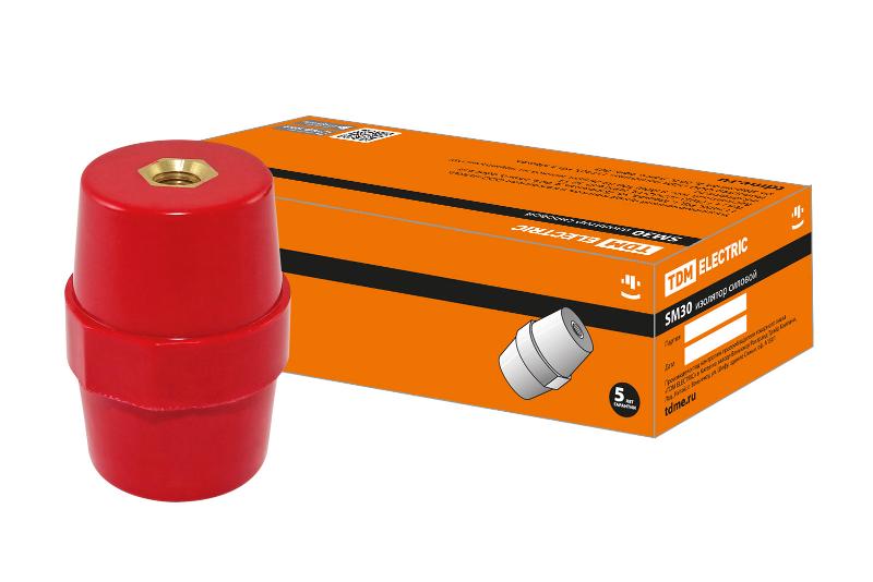 Изолятор SM30 силовой Н30хD27хМ8мм | SQ0807-0053 | TDM — TDM ELECTRIC