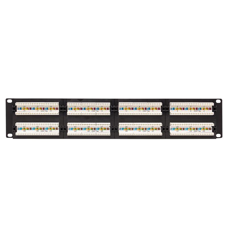 Патч-панель TERACOM PRO 19'' Cat.5E 2U неэкранированная UTP 48 портов RJ-45 Dual IDC | TRP-PPNL-5EUTP-2U48 | EKF — миниатюра 5