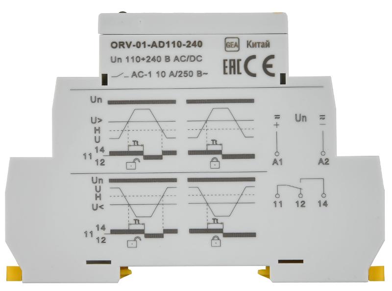 Реле напряжения ORV. 1ф 110-240 В AC/DC | ORV-01-AD110-240 | IEK — миниатюра 3
