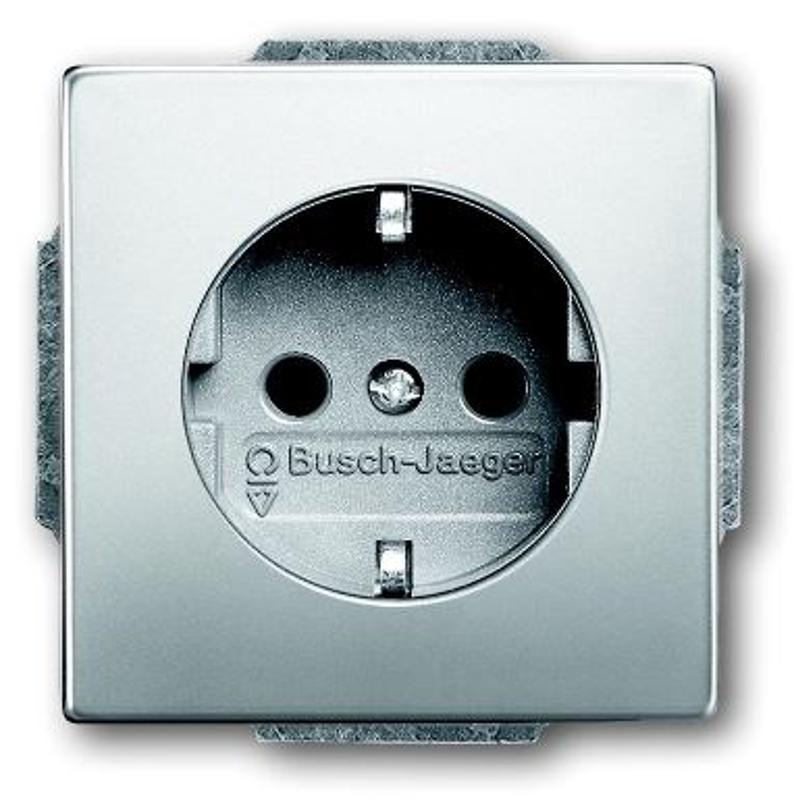 Розетка SCHUKO 16А 250В, серия pur/сталь | 2011-0-6212  | 2CKA002011A6212 | ABB — ABB