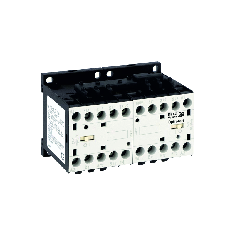 Мини-контактор реверсивный с подключением силовой цепи OptiStart K-MCP-09-30-10-A230 | 335733 | КЭАЗ — КЭАЗ (Курский электроаппаратный завод)