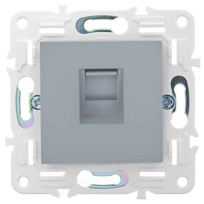 SKANDY Розетка компьютерная RJ45 кат.5E SK-K01Gr серый | SK-K10-1-K03 | IEK — миниатюра 2