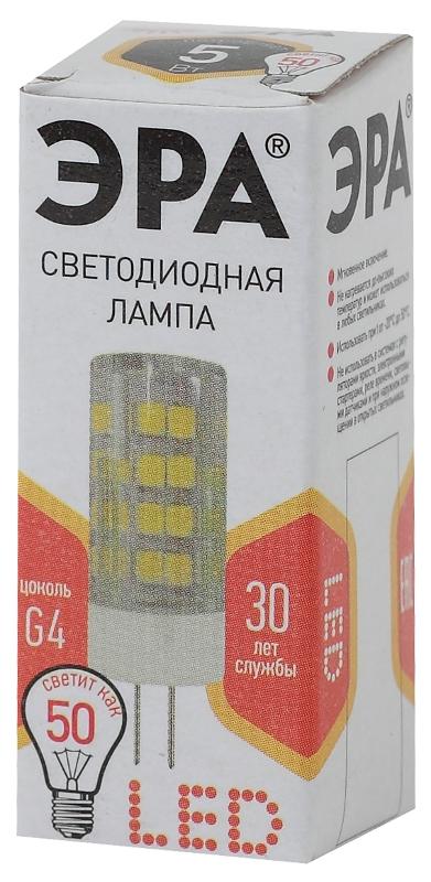 Лампа светодиодная LED 5Вт G4 220В 2700К smd JC капсульная | Б0027857 | ЭРА — миниатюра 4