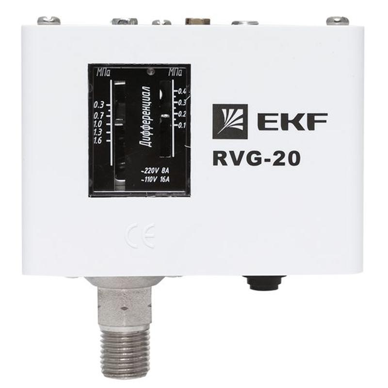 Реле избыточного давления EKF RVG-20-1,6 (1,6 МПа) | RVG-20-1,6 | EKF — миниатюра 22