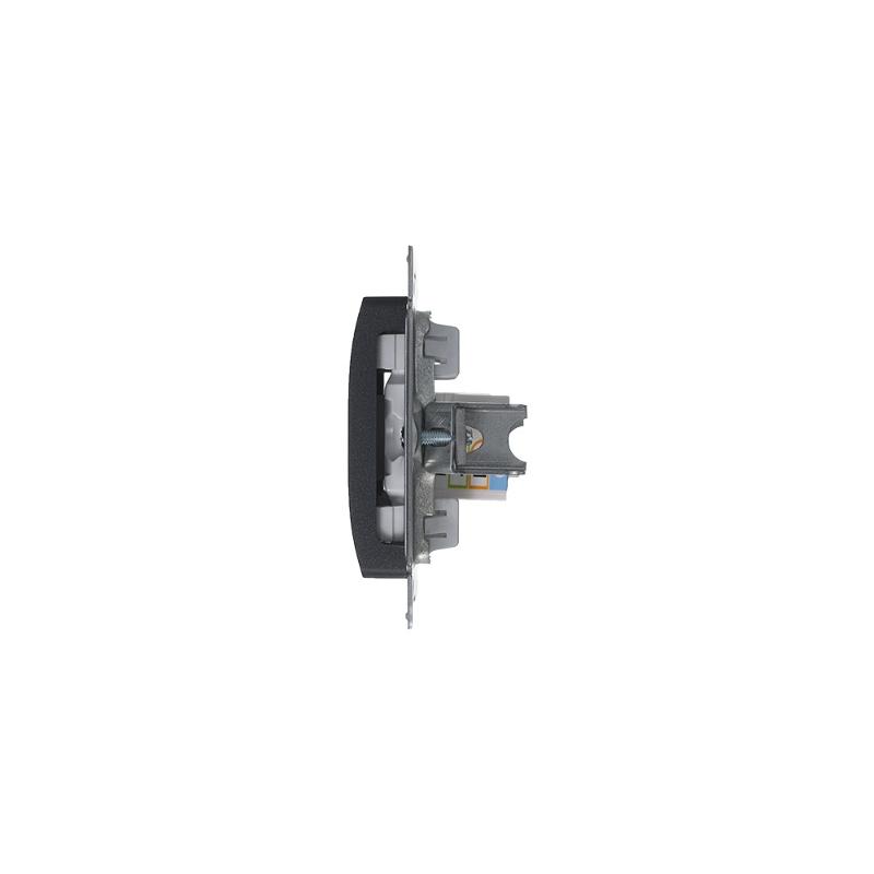 Glossa Антрацит Розетка телефонная RJ11 | GSL000781T | SE — миниатюра 6