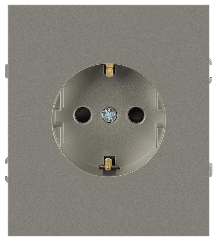 Розетка Arktik 16-2102-07 с заземлением 2P+E Schuko со шторками 16А-250В титан | Б0070430 | ЭРА — ЭРА (Энергия света)