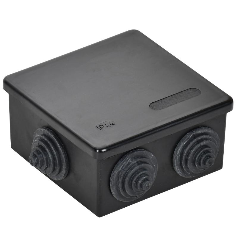 Коробка расп. КМ41235 85х85х40мм IP44 6 вв. черная | UKO21-085-085-040-K02-44 | IEK — миниатюра 3