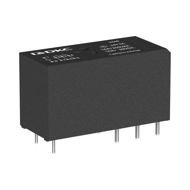 Реле миниатюрное низкопрофильное, 2CO, ком. ток 8А, AgSnO2, напряжение 24V AC | IRM-24AC-2CO | DKC — DKC (ДКС)
