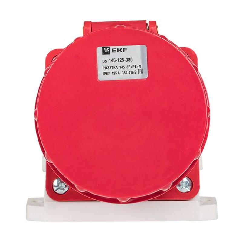 Розетка стационарная наружная 145 3Р+РЕ+N 125А 380В IP67 EKF PROxima | ps-145-125-380 | EKF — миниатюра 10