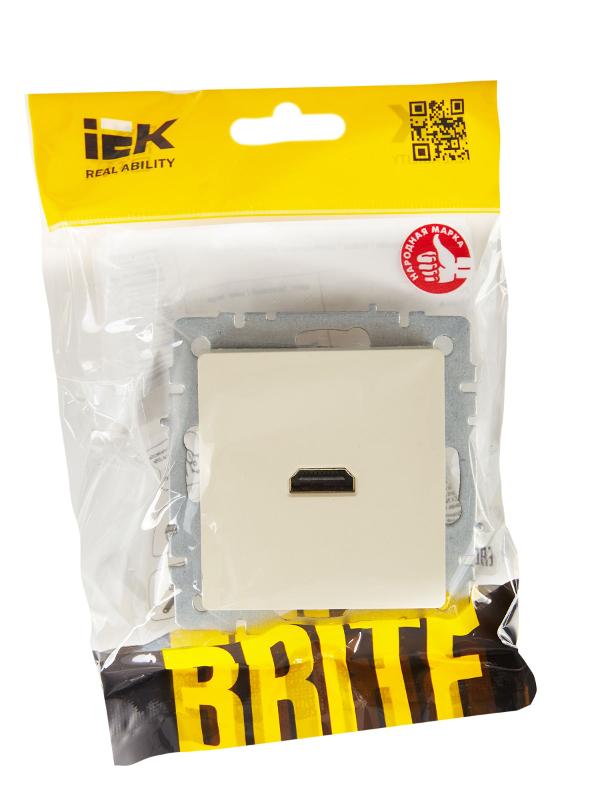 BRITE Розетка HDMI РHDMI-0-БрКр бежевый  | BR-H10-K10 | IEK — миниатюра 6