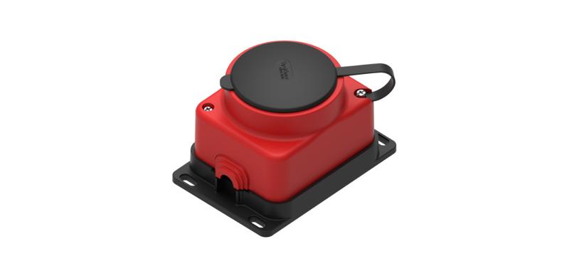 Колодка 1 гнездо 2К+З каучуковая 16А/250В IP44 Красная MultiSet | MST4403RD | SE — Systeme Electric