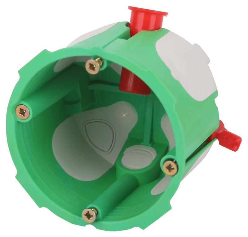 Коробка установочная  KUU-68-55-unibox двухкомпонентная универсальная зеленая 68х55мм UniBox саморезы IP30 | Б0068231 | ЭРА — миниатюра 4