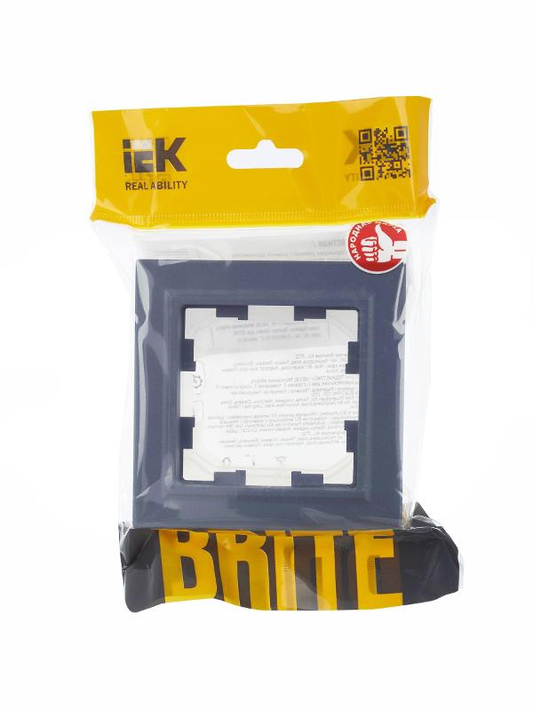 BRITE Рамка 1-ая IP44 РУ-1-БрМ-44 маренго | BR-M12-44-K35 | IEK — миниатюра 5