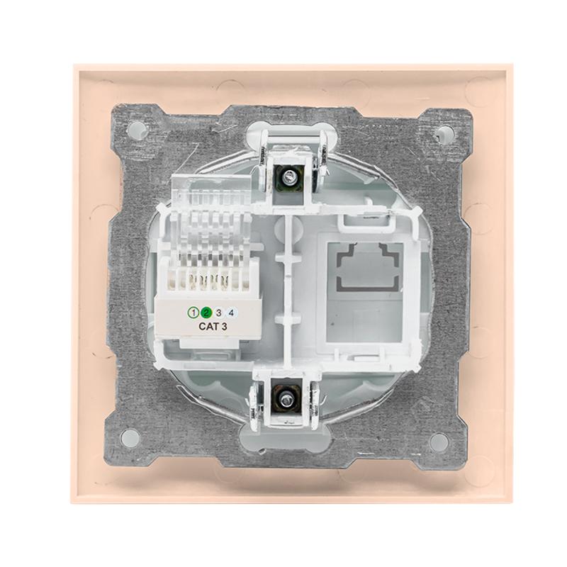 Валенсия розетка телефонная RG-11 1-местная кремовая EKF PROxima |  EWT01-034-20 |  EKF — миниатюра 5