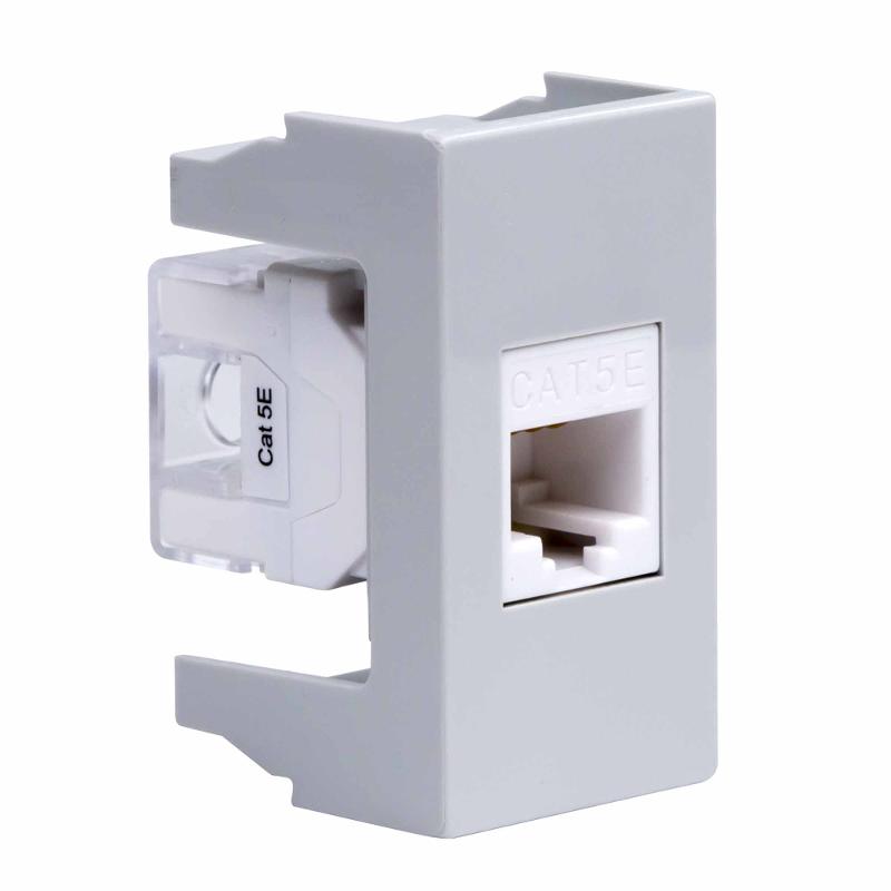 Розетка RJ-45 кат.5E,Viva,1 мод.,серая | 45138 | DKC — миниатюра 2