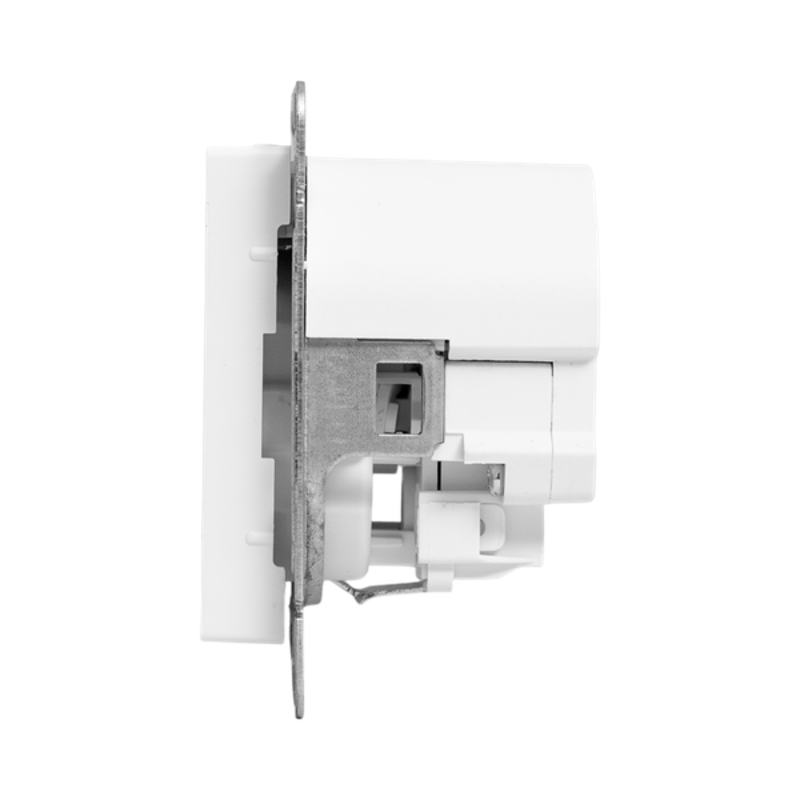Механизм розетки с USB-A+С - 2шт, 16А, с заземлением, со шторками, белый Эпика | UP1-SOW-111-USBA+USBC | EKF — миниатюра 17
