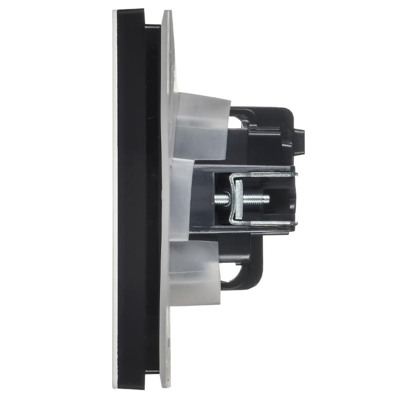 FORTE&PIANO Розетка с заземлением со шторками с крышкой безвинтовое крепление 16А IP44 FP219M белый | FP-R16-16-1-44-M-K01 | IEK — миниатюра 5