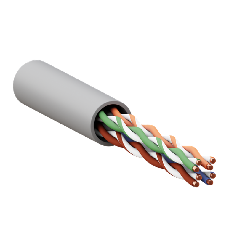 Кабель витая пара TERACOM CS Cat.5E U/UTP 4 пары solid 24AWG нг(А)-LSLTx цвет серый упак. 305м | TRCS-5EUTP-04LTX-GY-IN3 | EKF — EKF
