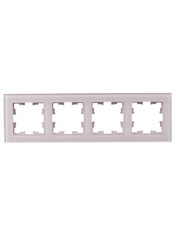 BRITE Рамка 4-ая РУ-4-2-Бр стекло розовый матовый | BR-M42-G-31-K14 | IEK — миниатюра 2