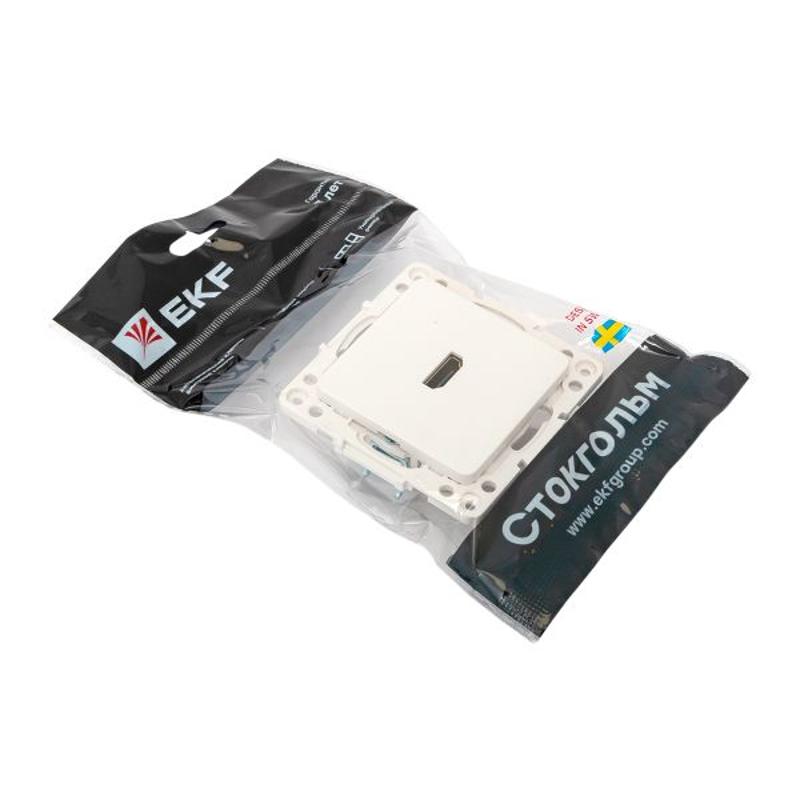 Стокгольм Механизм розетки HDMI белый | EYA00-327-10 | EKF — миниатюра 9