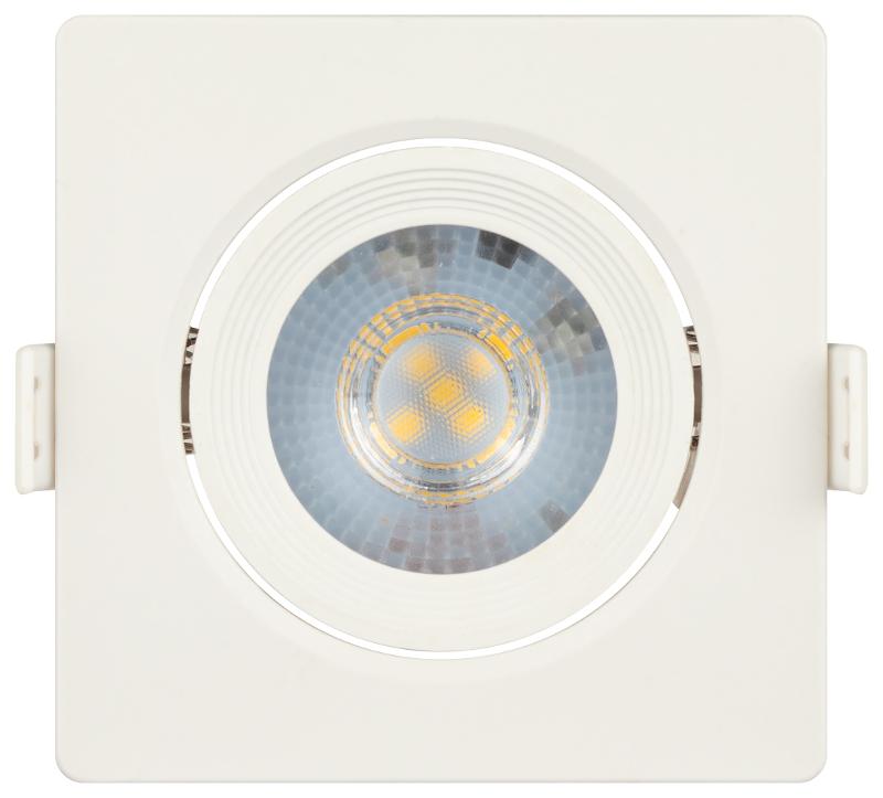 Светильник светодиодный встраиваемый KL LED 21A-5 3K WH LED квадратный поворотн. LED SMD 5W 3000K белый | Б0037034 | ЭРА — миниатюра 5