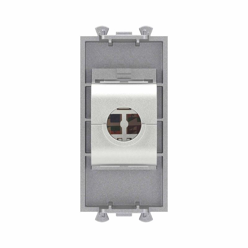 Компьютерная розетка RJ-45 без шторки модульная, кат.6А экранированная, Avanti, закаленная сталь, 1 модуль | 4404771 | DKC — миниатюра 4