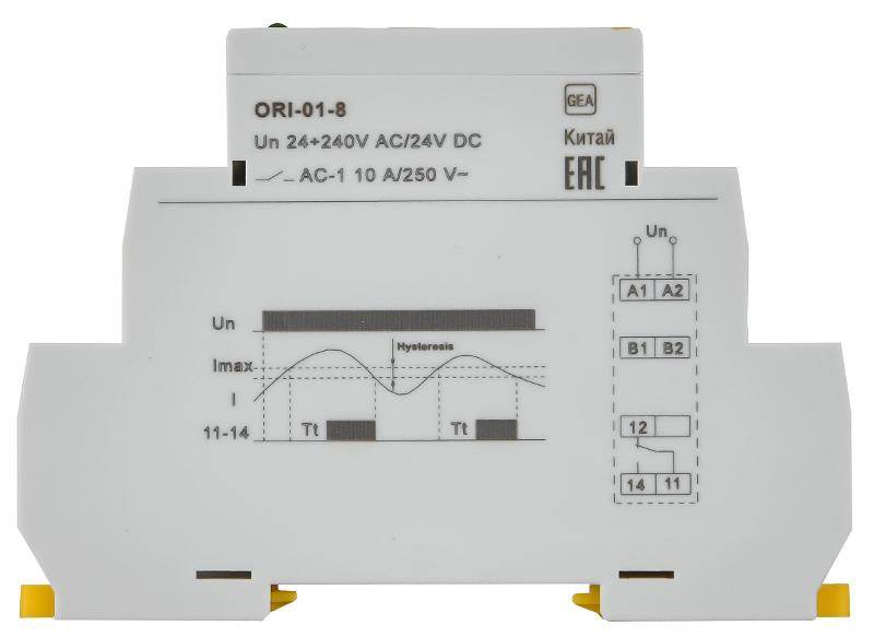 Реле тока ORI. 0,8-8 А. 24-240 В AC / 24 В DC | ORI-01-8 | IEK — миниатюра 3
