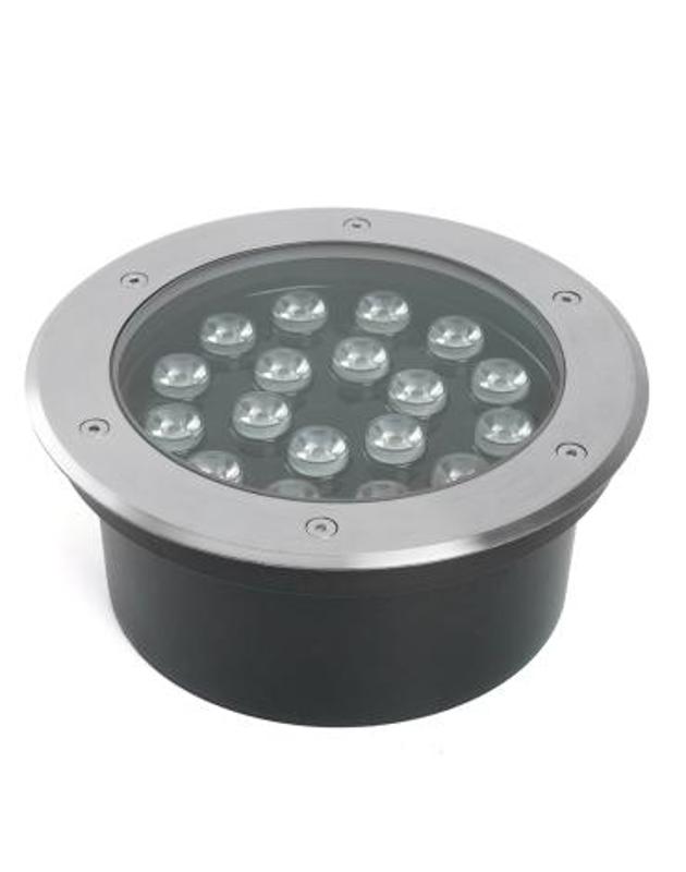 Светильник тротуарный 20W, AC/DC12V, 3000К, D200*H90mm, внутренний диаметр: 170mm, IP67, SP2804 | 48348 | FERON — фото 1 | Sento