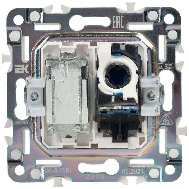 SKANDY Розетка двойная TV+RJ45 кат.6E SK-A15Bl черный | SK-AK20-2-K02 | IEK — миниатюра 6